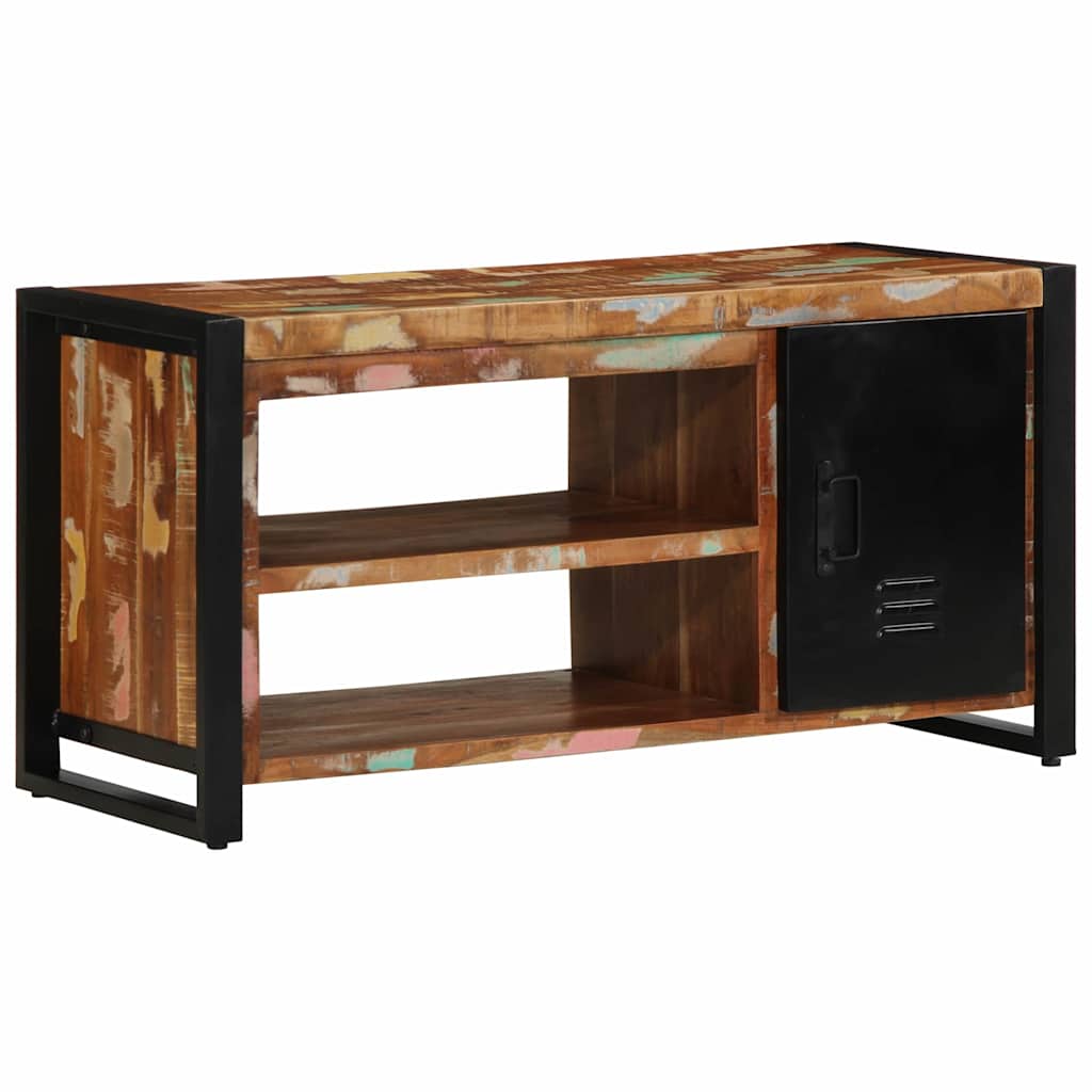 Cipőpad Sokszínű 100 x 40 x 50 cm Tömör újrahasznosított fa