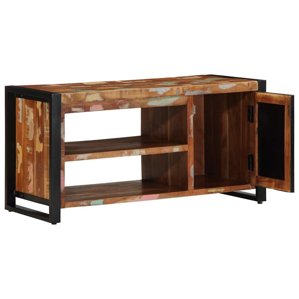 Cipőpad Sokszínű 100 x 40 x 50 cm Tömör újrahasznosított fa