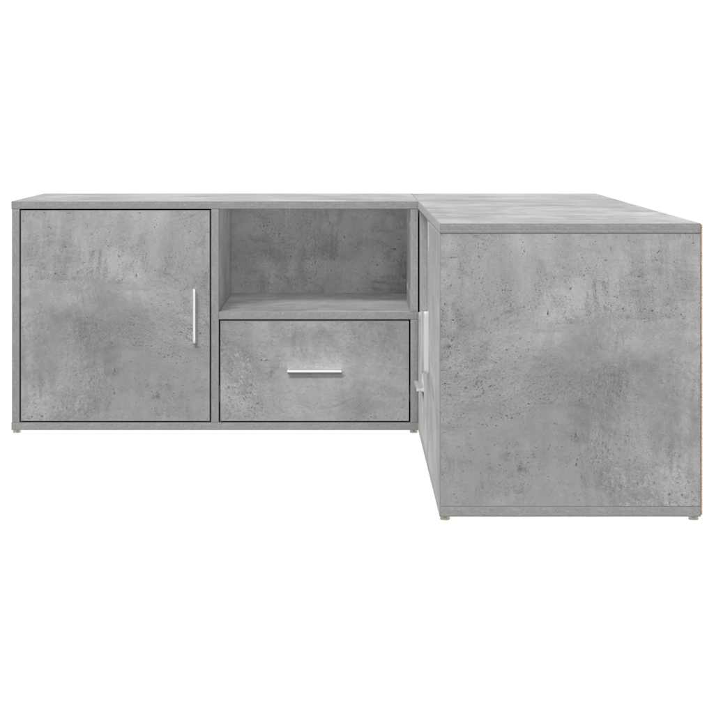 betonszürke szerelt fa sarokszekrény 200 x 40 x 45 cm