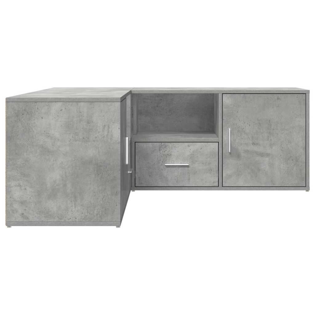 betonszürke szerelt fa sarokszekrény 200 x 40 x 45 cm