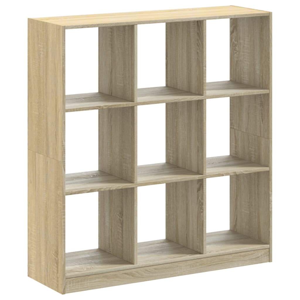 sonoma tölgy színű szerelt fa könyvespolc 102 x 32 x 108 cm