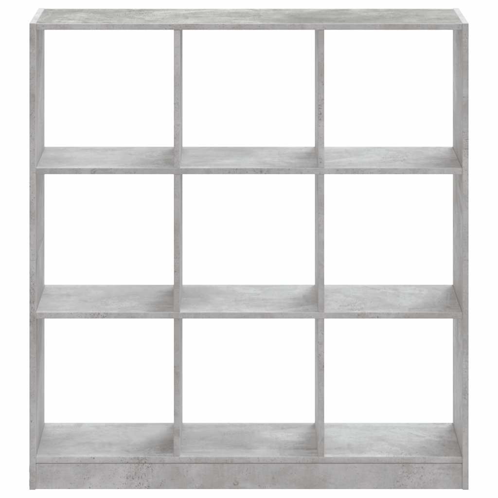 betonszürke szerelt fa könyvespolc 102 x 32 x 108 cm