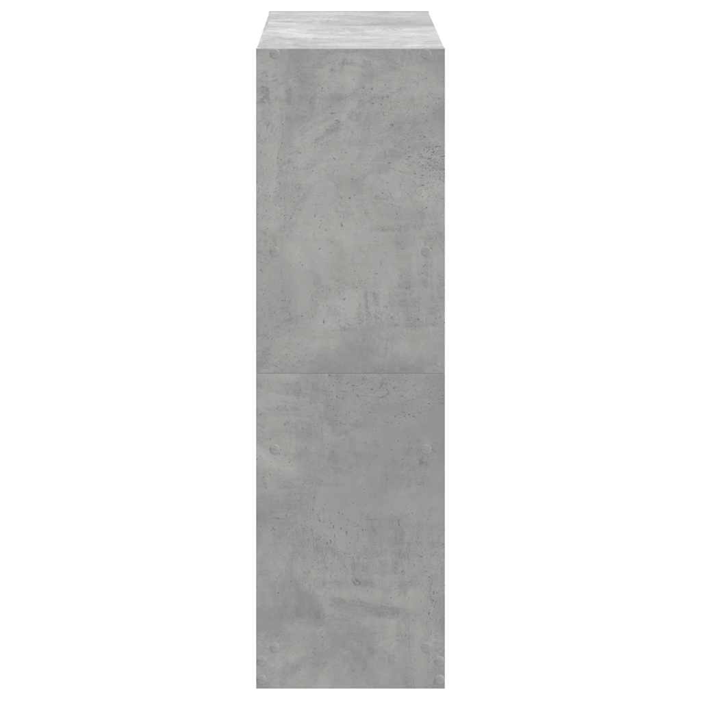 betonszürke szerelt fa könyvespolc 102 x 32 x 108 cm