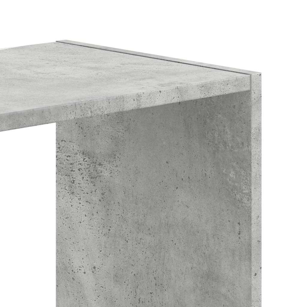 betonszürke szerelt fa könyvespolc 102 x 32 x 108 cm