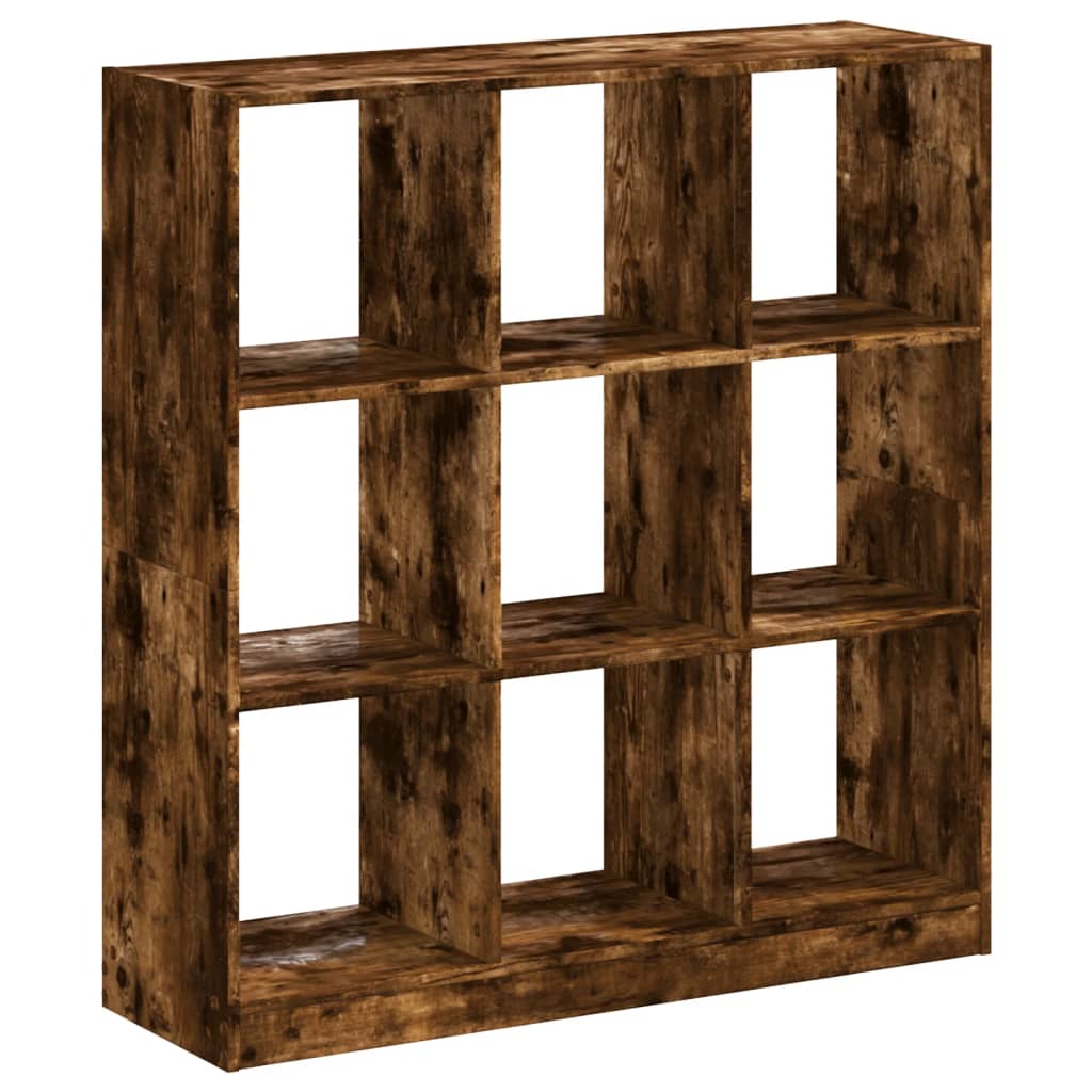 füstös tölgy színű szerelt fa könyvespolc 102 x 32 x 108 cm