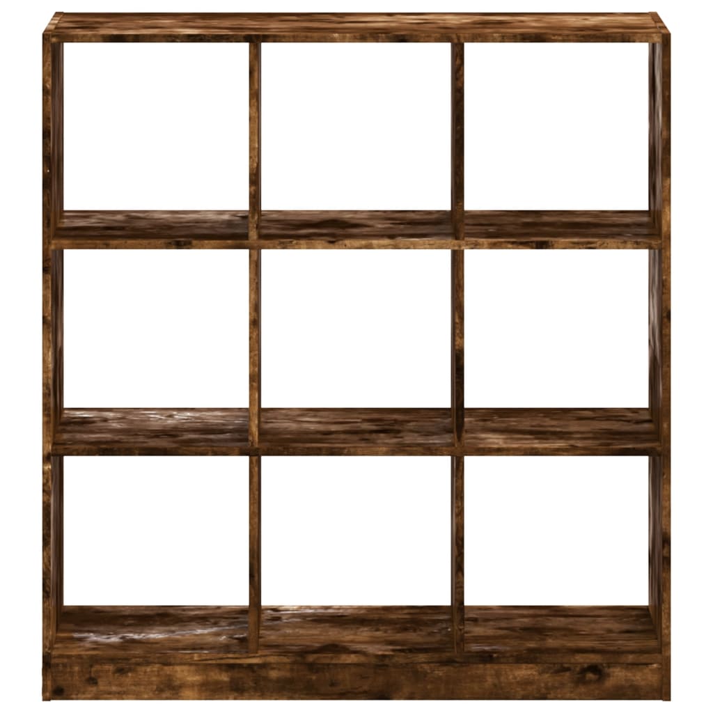 füstös tölgy színű szerelt fa könyvespolc 102 x 32 x 108 cm