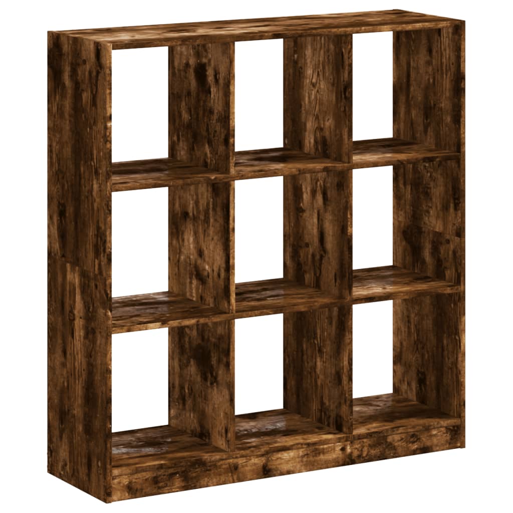 füstös tölgy színű szerelt fa könyvespolc 102 x 32 x 108 cm