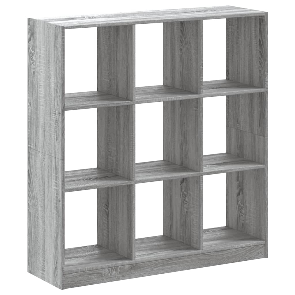 szürke sonoma színű szerelt fa könyvespolc 102 x 32 x 108 cm