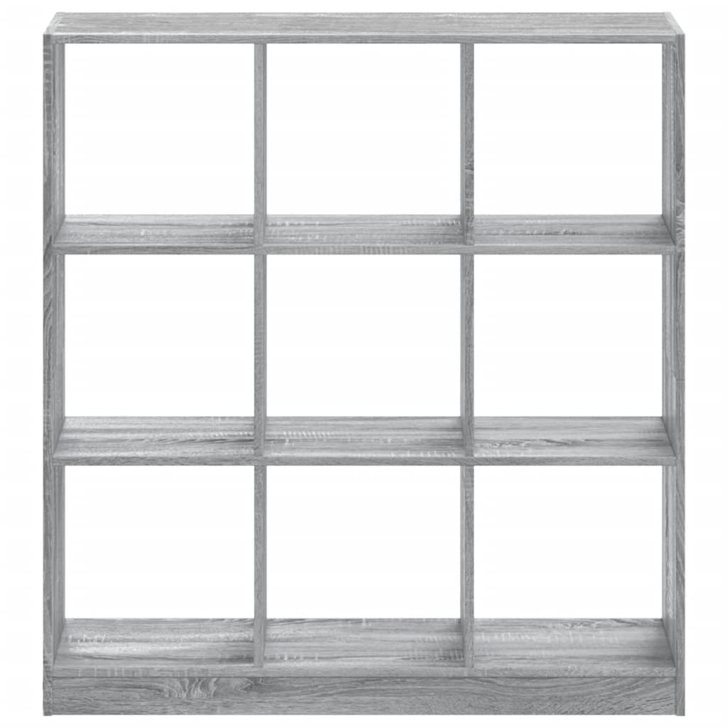 szürke sonoma színű szerelt fa könyvespolc 102 x 32 x 108 cm