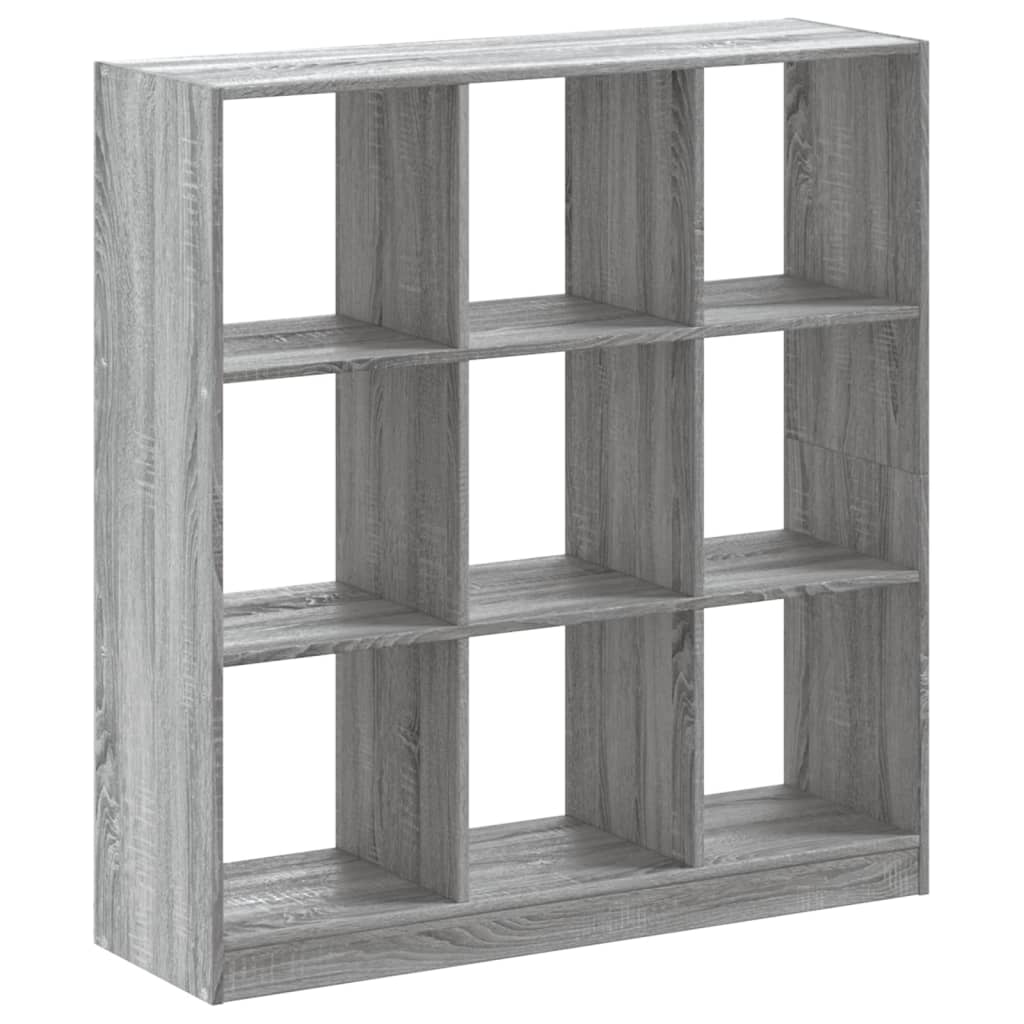 szürke sonoma színű szerelt fa könyvespolc 102 x 32 x 108 cm