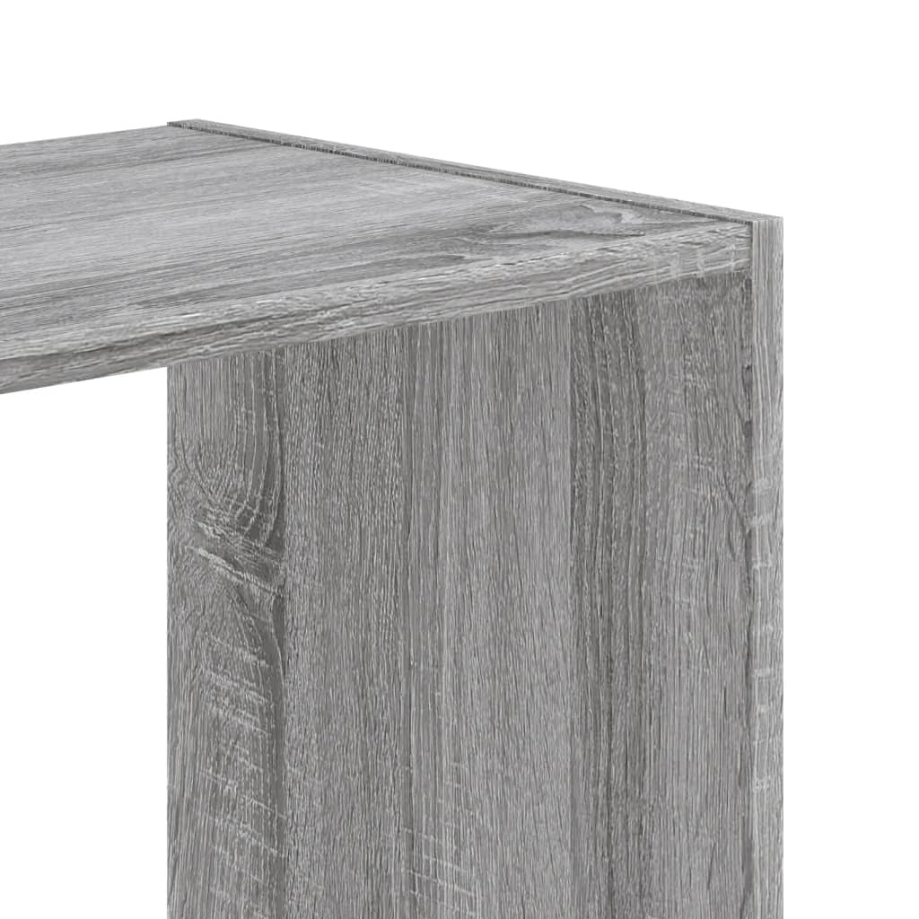 szürke sonoma színű szerelt fa könyvespolc 102 x 32 x 108 cm