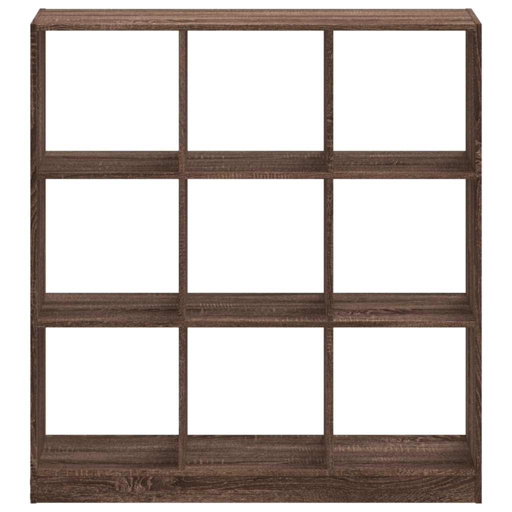 barna tölgy színű szerelt fa könyvespolc 102 x 32 x 108 cm
