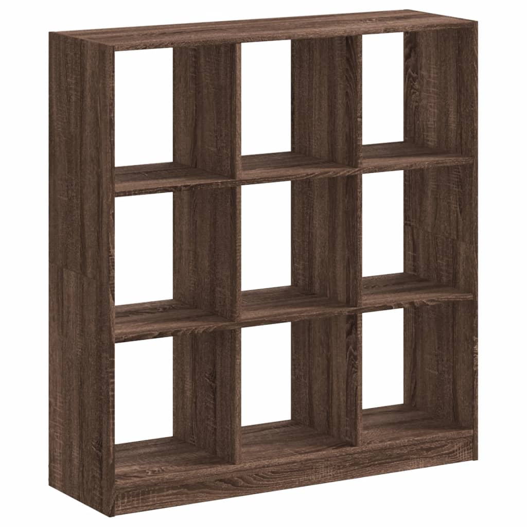 barna tölgy színű szerelt fa könyvespolc 102 x 32 x 108 cm