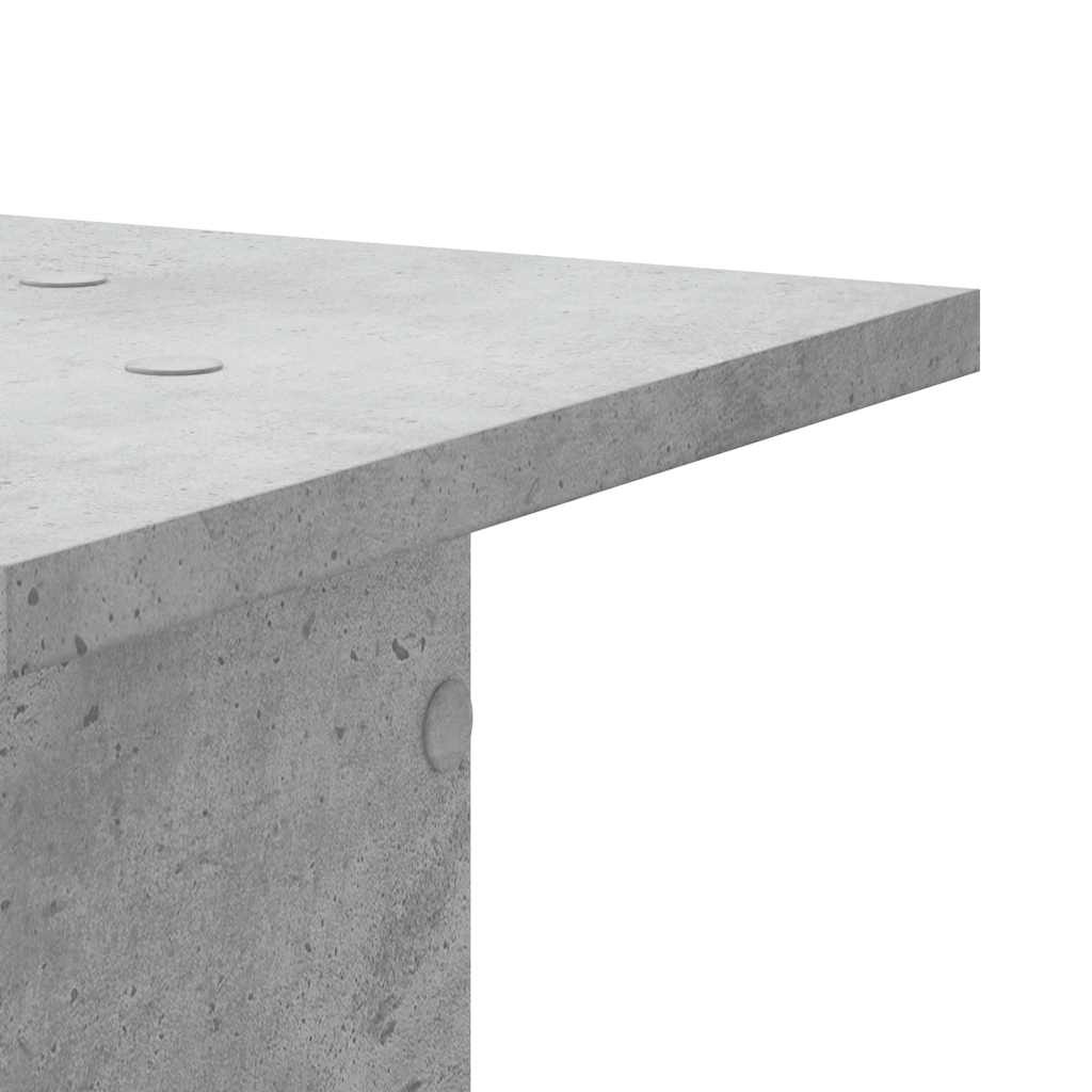 2 db betonszürke szerelt fa növénytartó állvány 30 x 30 x 95 cm