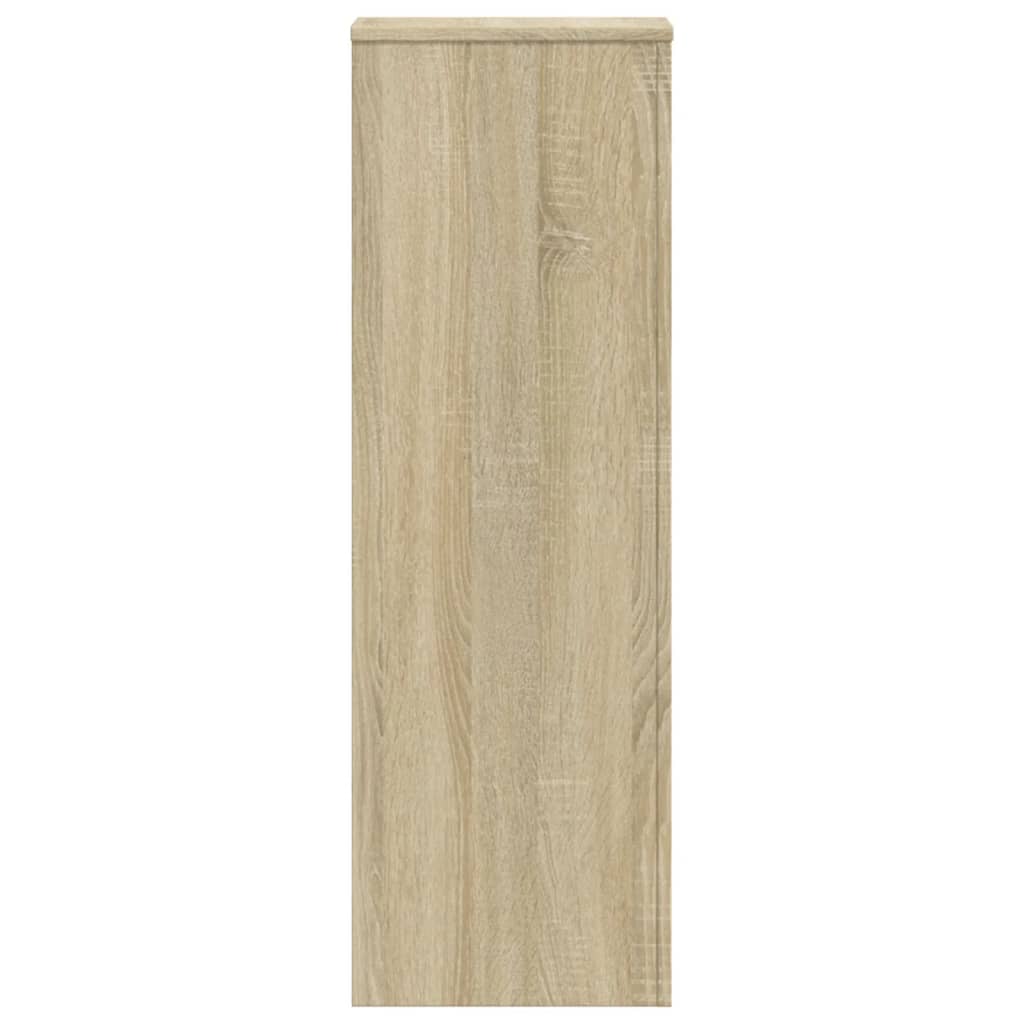 2 db sonoma tölgy szerelt fa növénytartó állvány 33x33x100 cm
