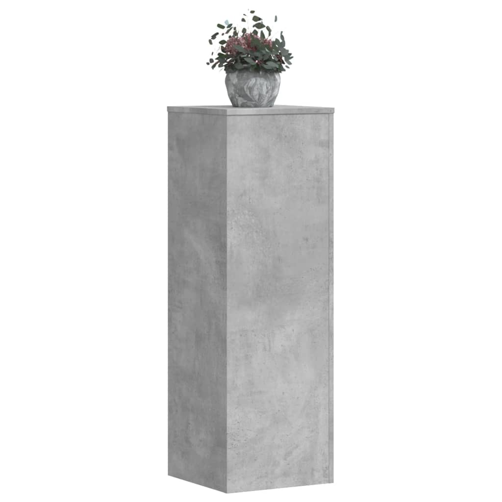 2 db betonszürke szerelt fa növénytartó állvány 33x33x100 cm