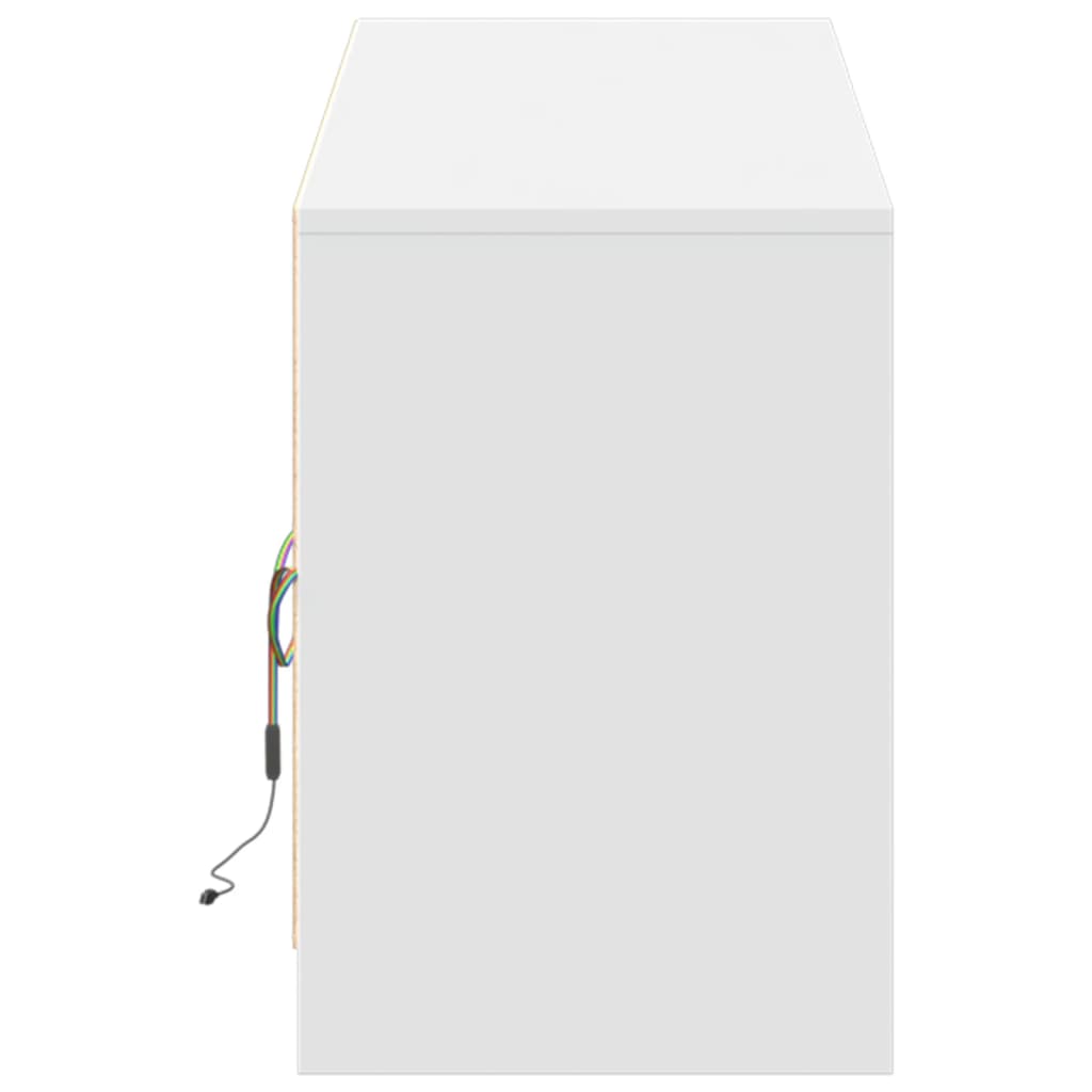 fehér szerelt fa TV-szekrény LED-ekkel 180 x 34 x 50 cm