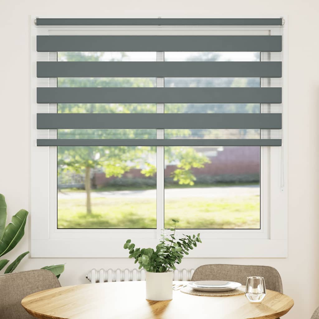 zebrafüggönnyel sötét szürke szövetszélesség 135,9cm poliészter