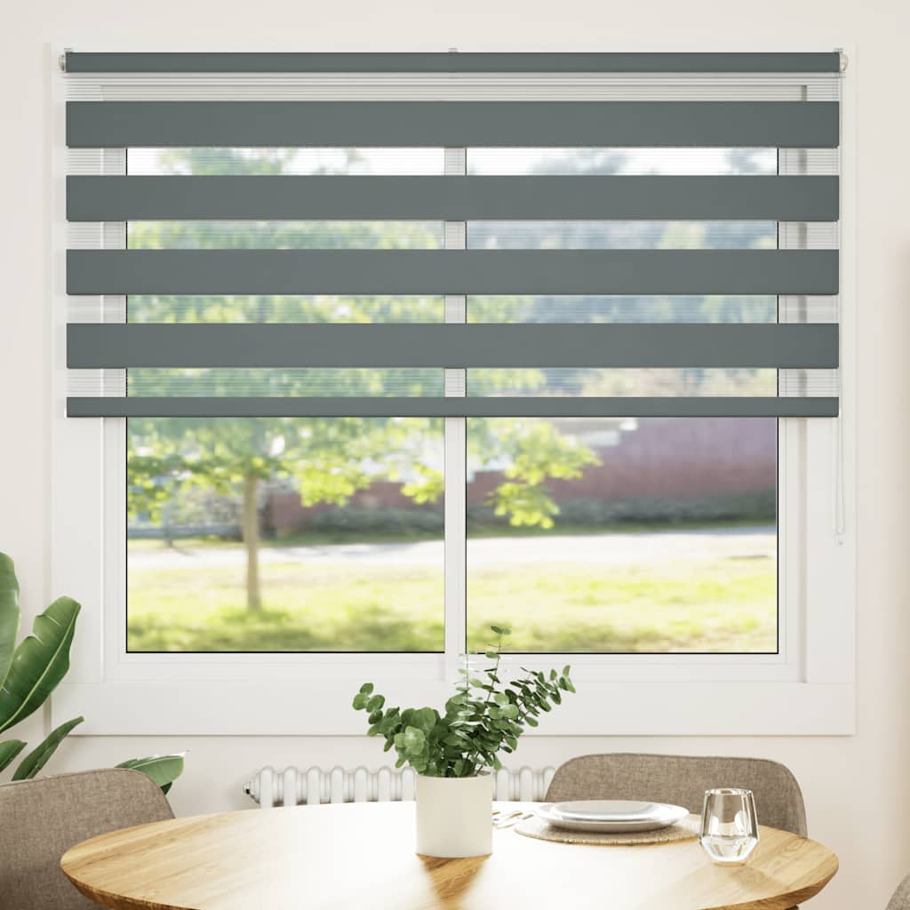 zebrafüggönnyel sötét szürke szövetszélesség 155,9cm poliészter
