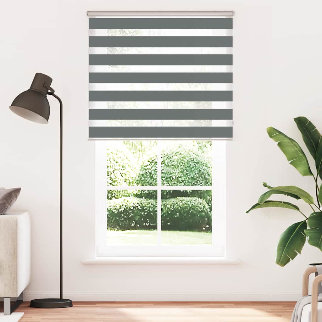 zebrafüggönnyel sötét szürke szövetszélesség 130,9cm poliészter