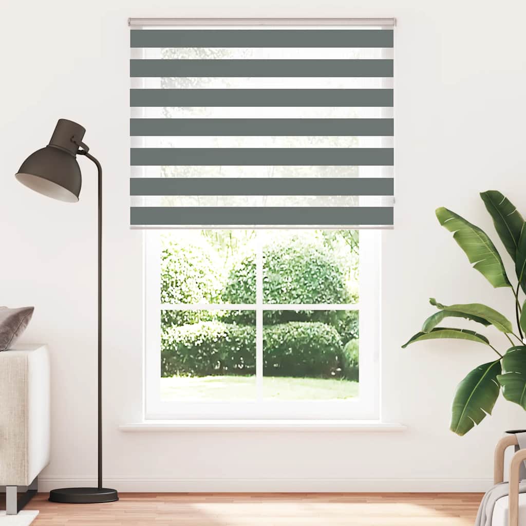 zebrafüggönnyel sötét szürke szövetszélesség 140,9cm poliészter