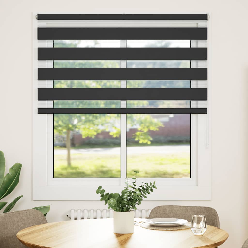 zebrafüggönnyel fekete szövetszélesség 115,9 cm poliészter