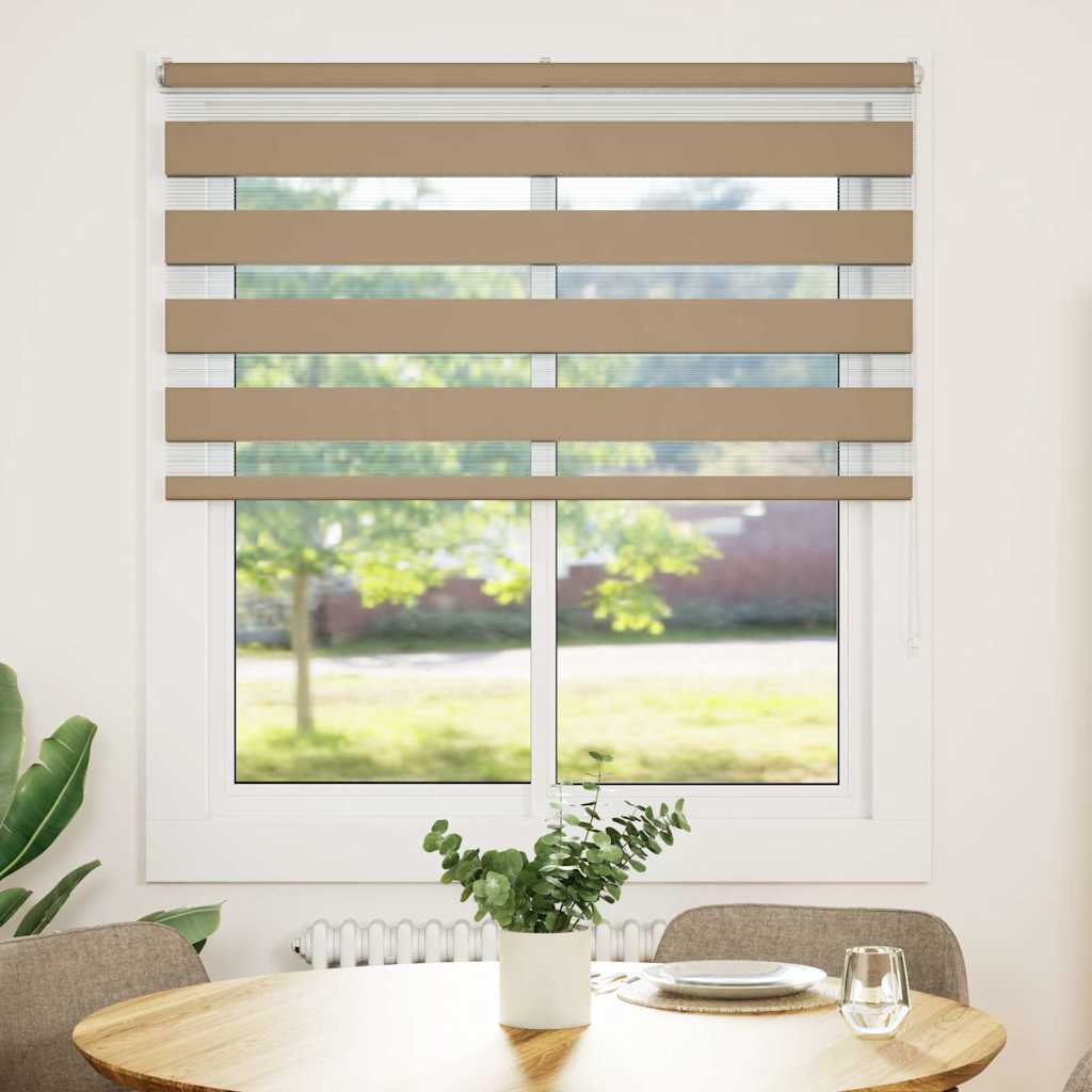 zebrafüggönnyel homokbarna szövetszélesség 125,9 cm poliészter