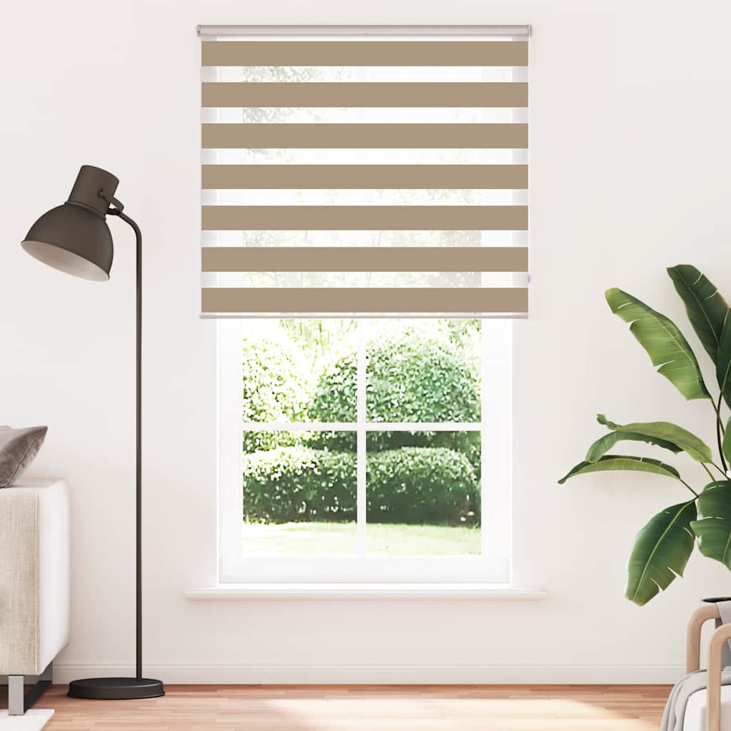 zebrafüggönnyel homokbarna szövetszélesség 115,9 cm poliészter