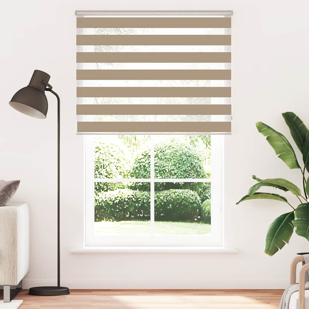zebrafüggönnyel homokbarna szövetszélesség 140,9 cm poliészter