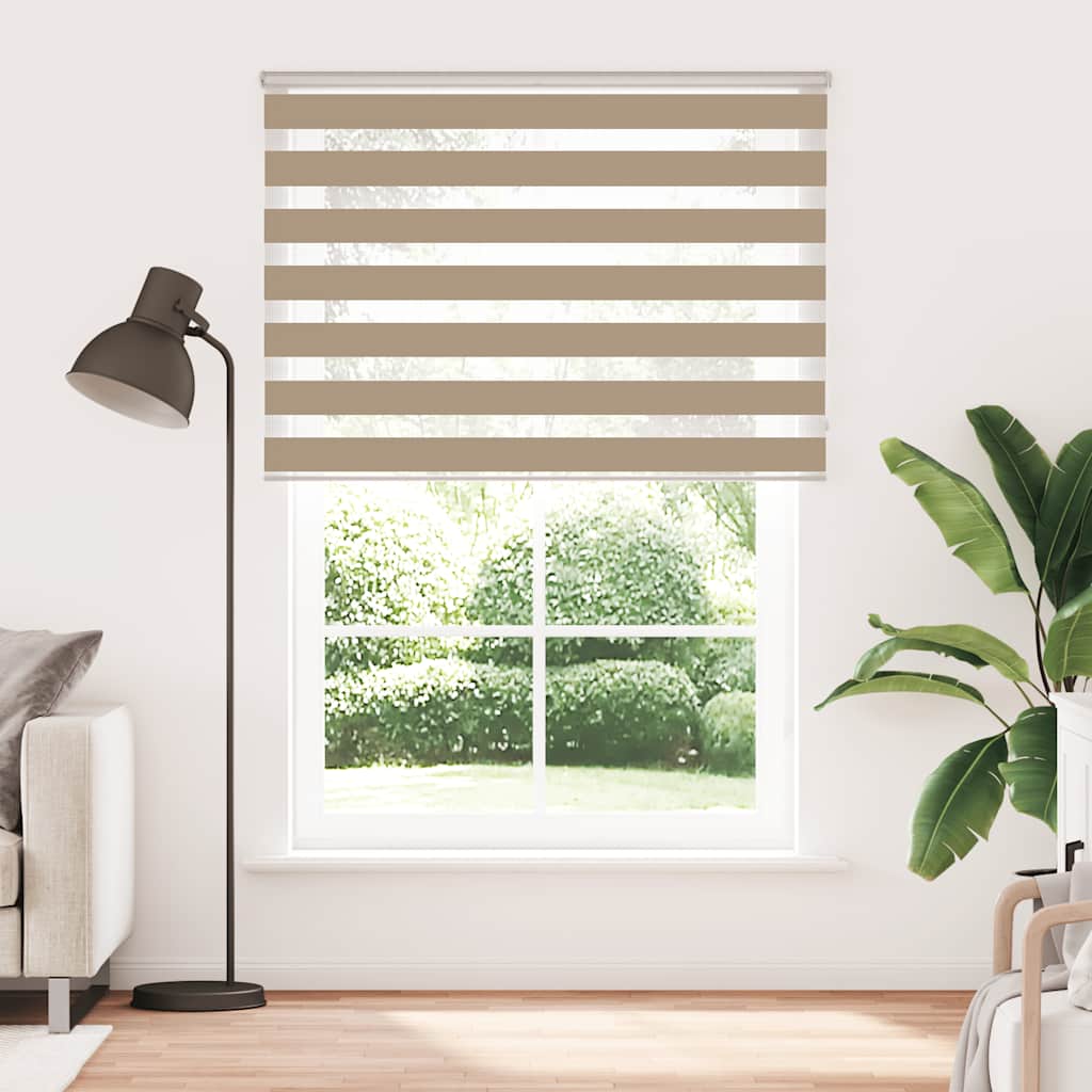 zebrafüggönnyel homokbarna szövetszélesség 160,9 cm poliészter