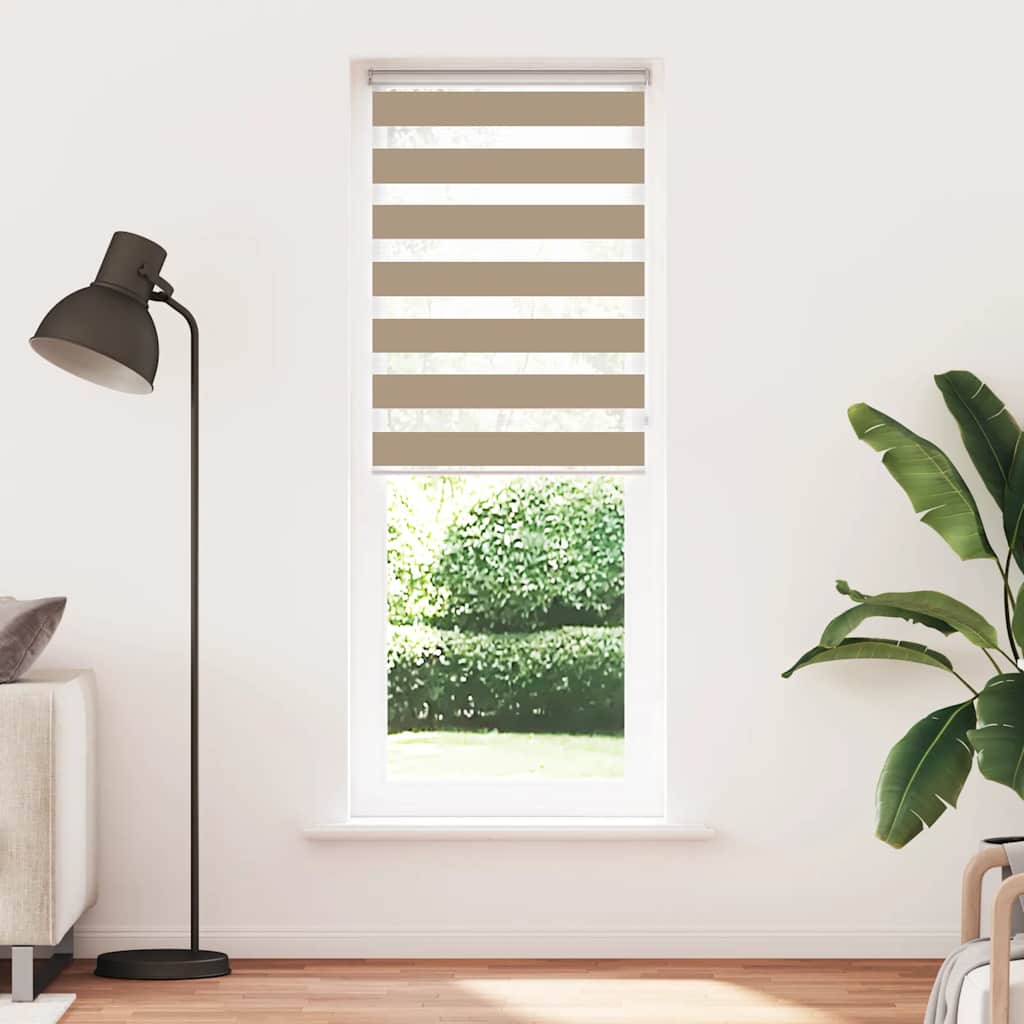 zebrafüggönnyel homokbarna szövetszélesség 85,9 cm poliészter