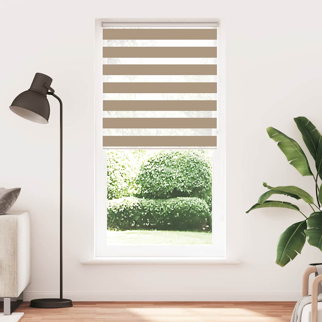 zebrafüggönnyel homokbarna szövetszélesség 95,9 cm poliészter