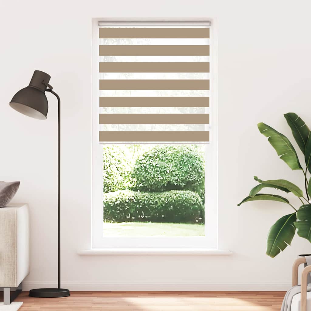 zebrafüggönnyel homokbarna szövetszélesség 100,9 cm poliészter