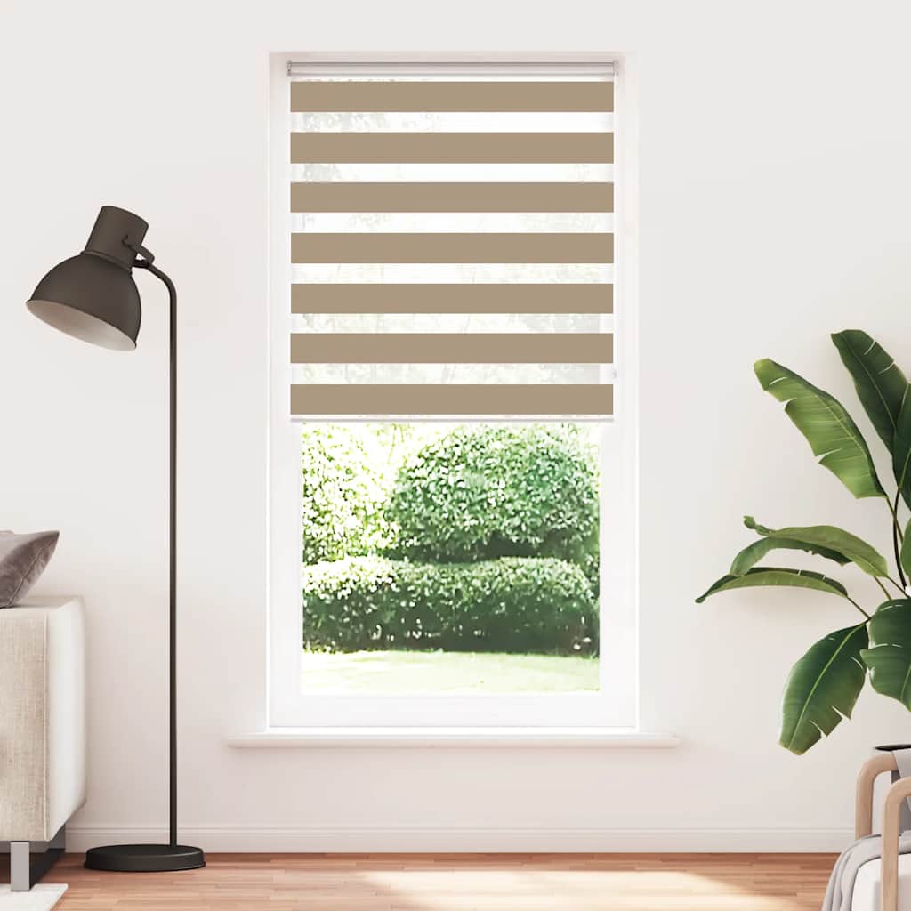 zebrafüggönnyel homokbarna szövetszélesség 105,9 cm poliészter
