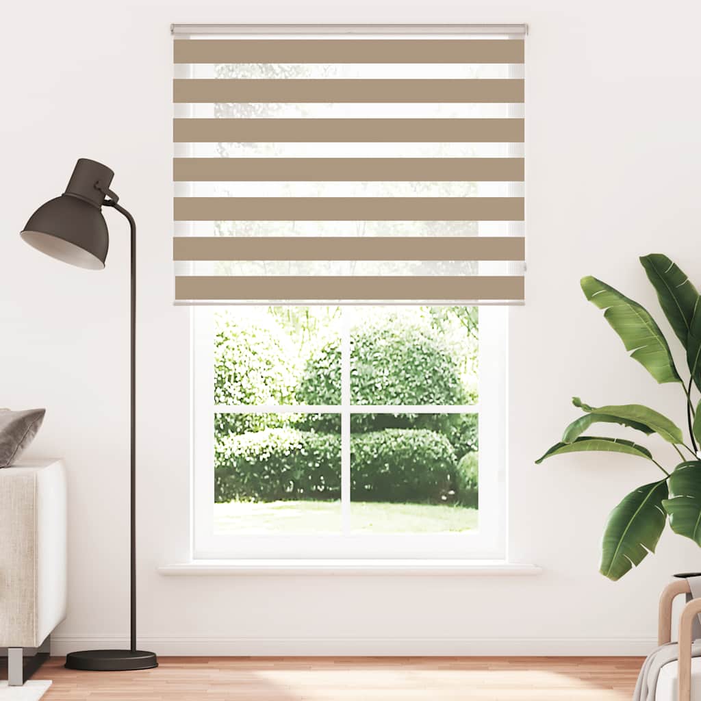 zebrafüggönnyel homokbarna szövetszélesség 145,9 cm poliészter