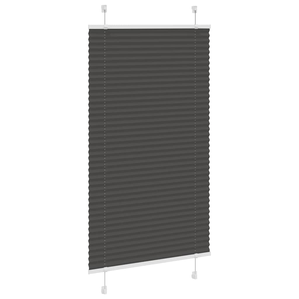 pliszírozott redőny fekete 70x100 cm szövetszélesség 69,4 cm