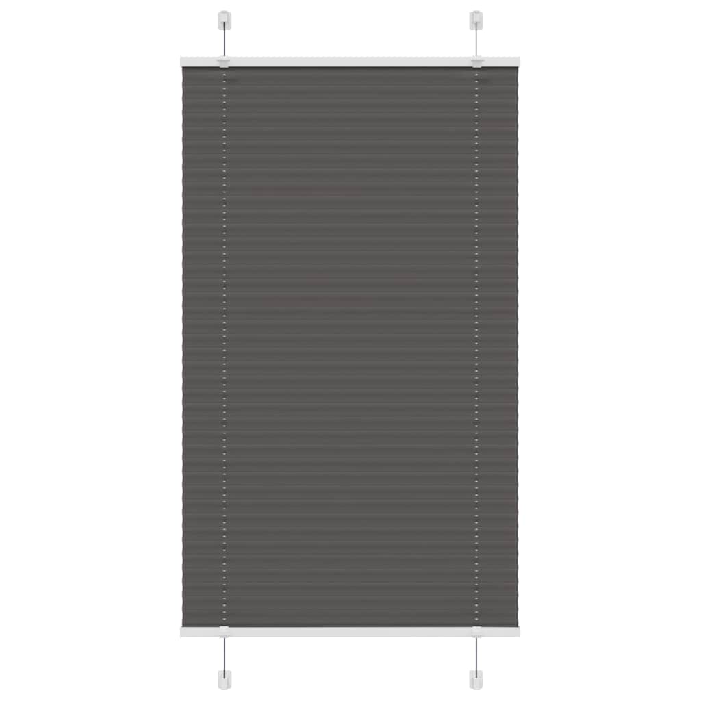pliszírozott redőny fekete 75x100 cm szövetszélesség 74,4 cm
