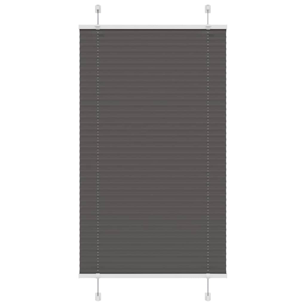pliszírozott redőny fekete 80x100 cm szövetszélesség 79,4 cm