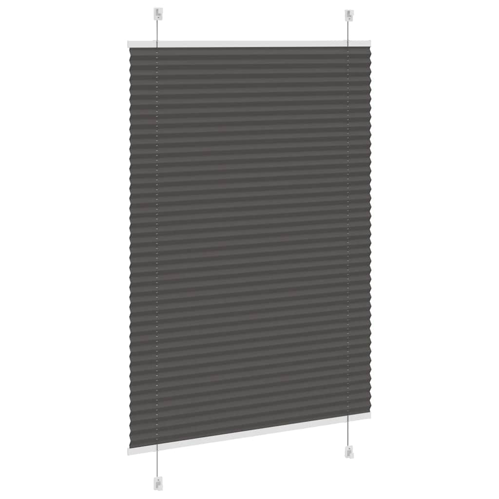 pliszírozott redőny fekete 85x100 cm szövetszélesség 84,4 cm