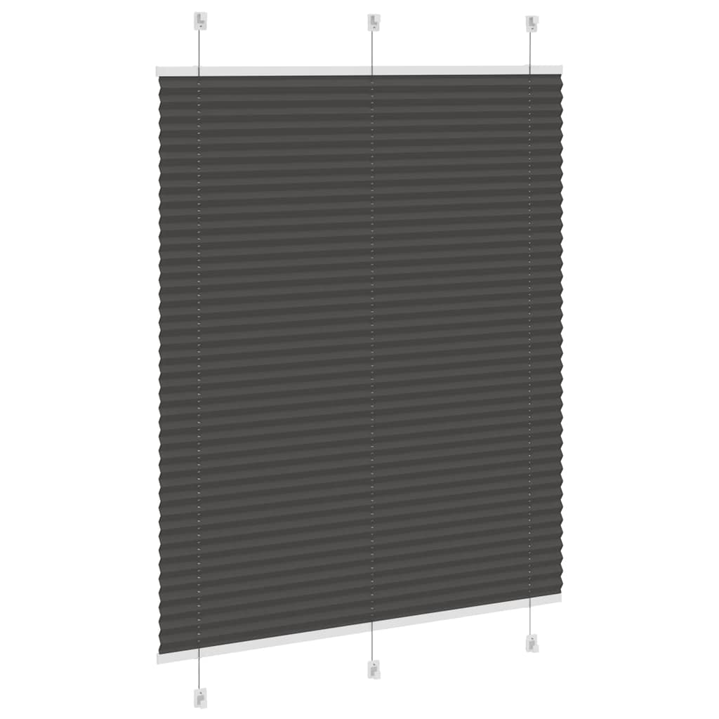 pliszírozott redőny fekete 105x100 cm szövetszélesség 104,4 cm