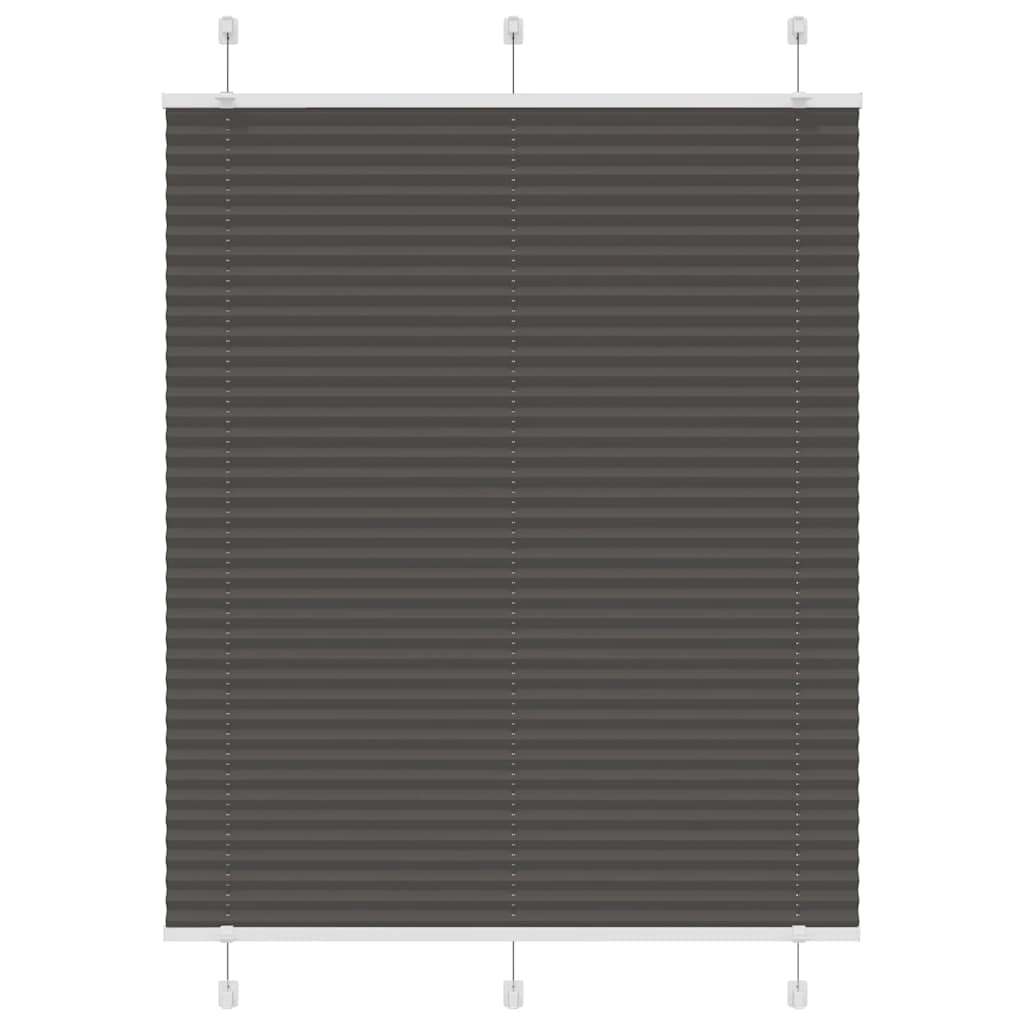 pliszírozott redőny fekete 110x100 cm szövetszélesség 109,4 cm