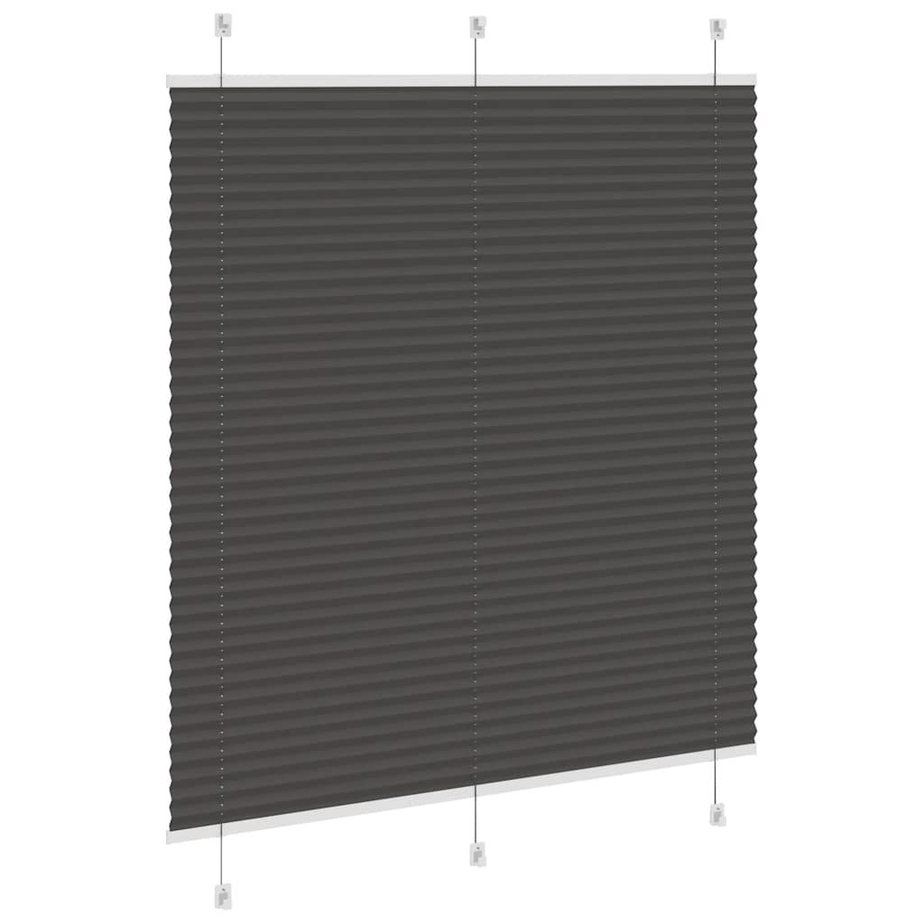 pliszírozott redőny fekete 115x100 cm szövetszélesség 114,4 cm