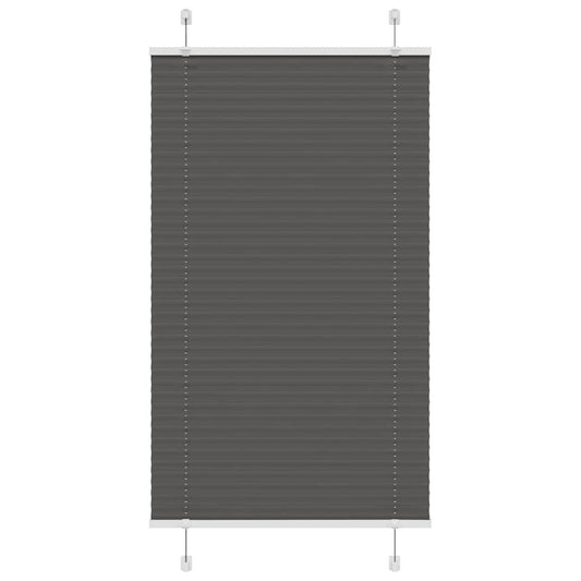 pliszírozott redőny fekete 75x150 cm szövetszélesség 74,4 cm