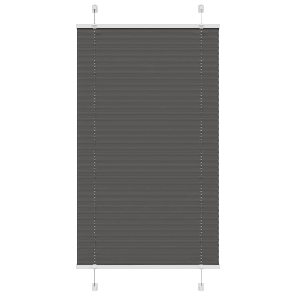pliszírozott redőny fekete 80x150 cm szövetszélesség 79,4 cm