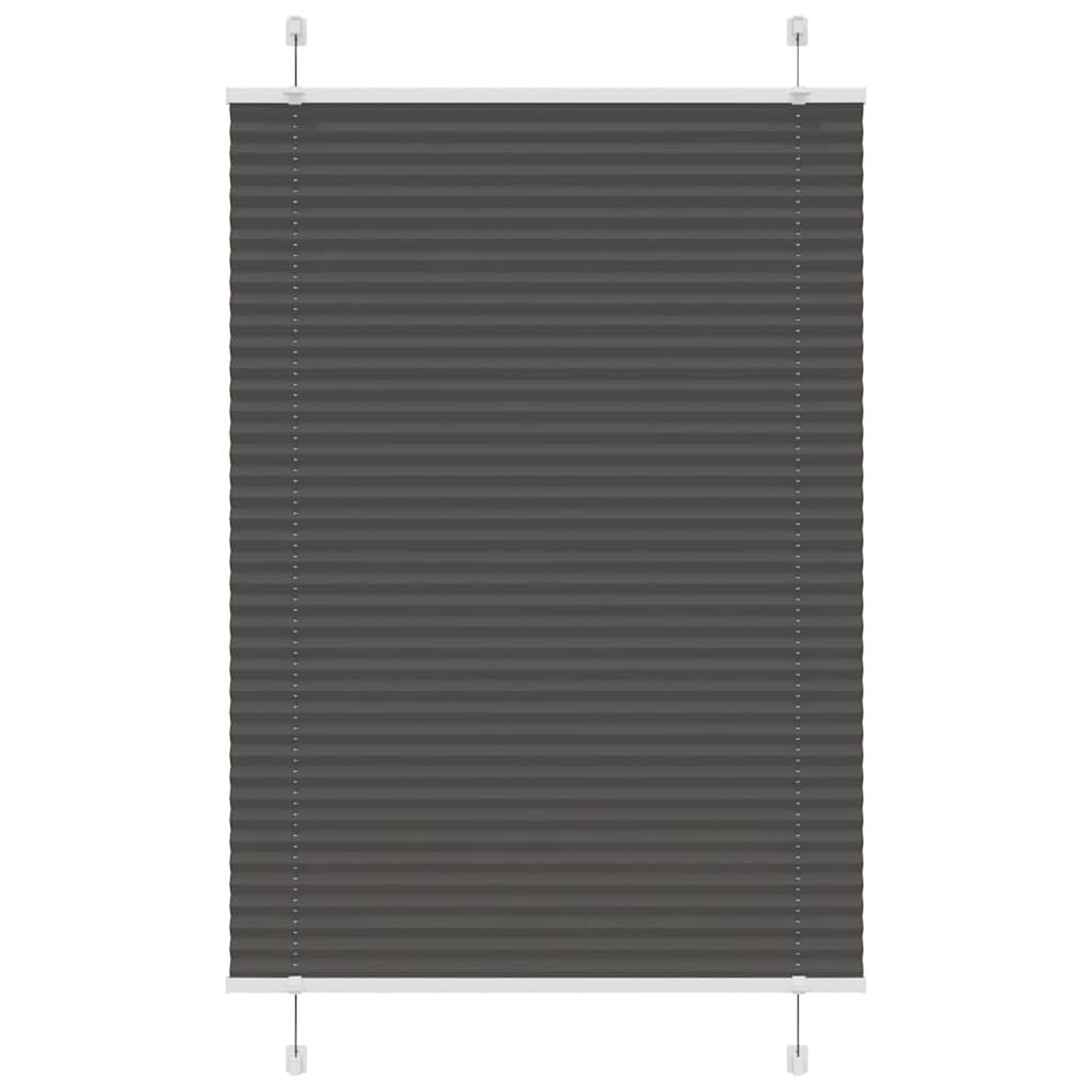 pliszírozott redőny fekete 90x150 cm szövetszélesség 89,4 cm