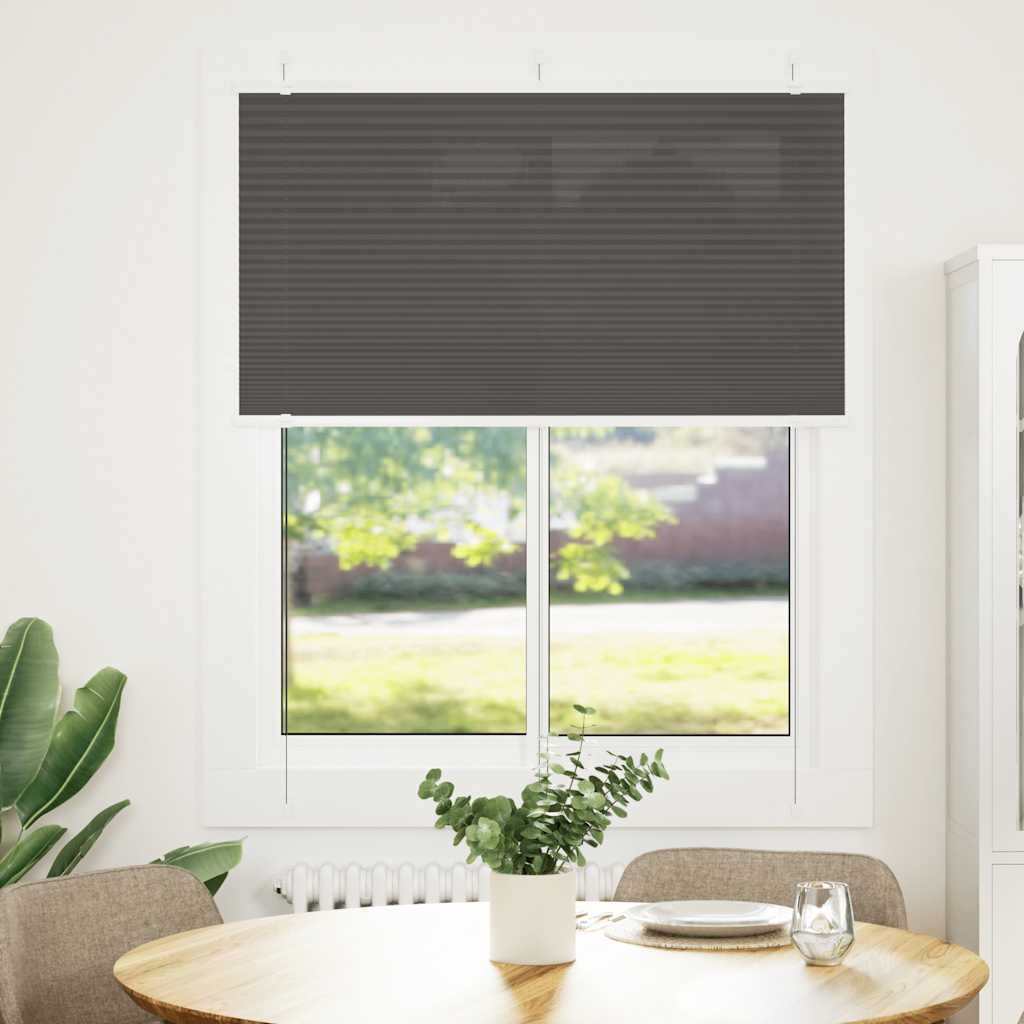 pliszírozott redőny fekete 105x150 cm szövetszélesség 104,4 cm