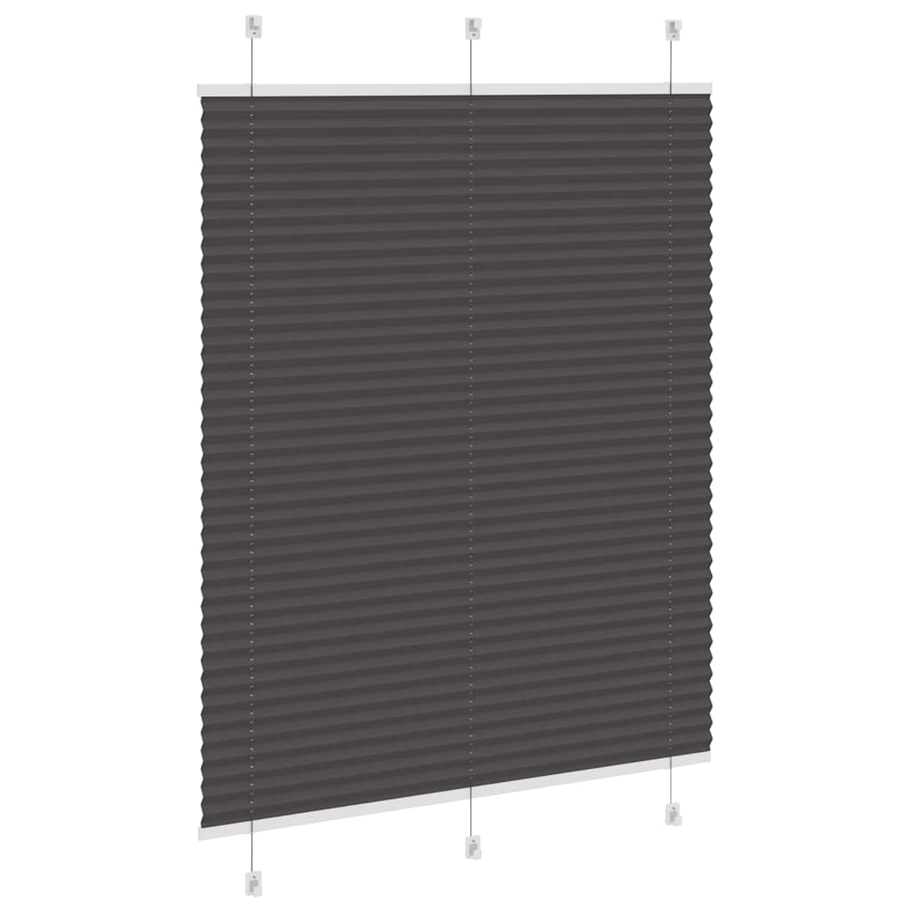 pliszírozott redőny fekete 105x150 cm szövetszélesség 104,4 cm