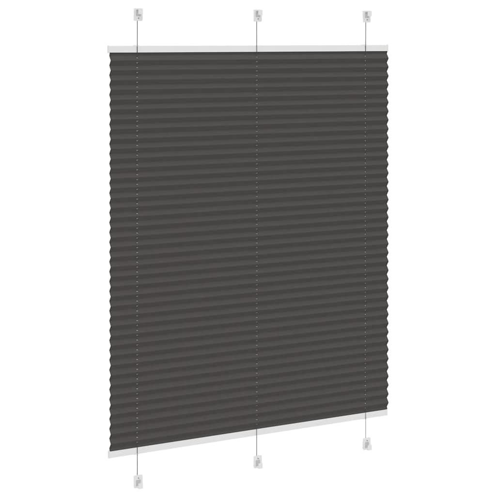 pliszírozott redőny fekete 110x150 cm szövetszélesség 109,4 cm