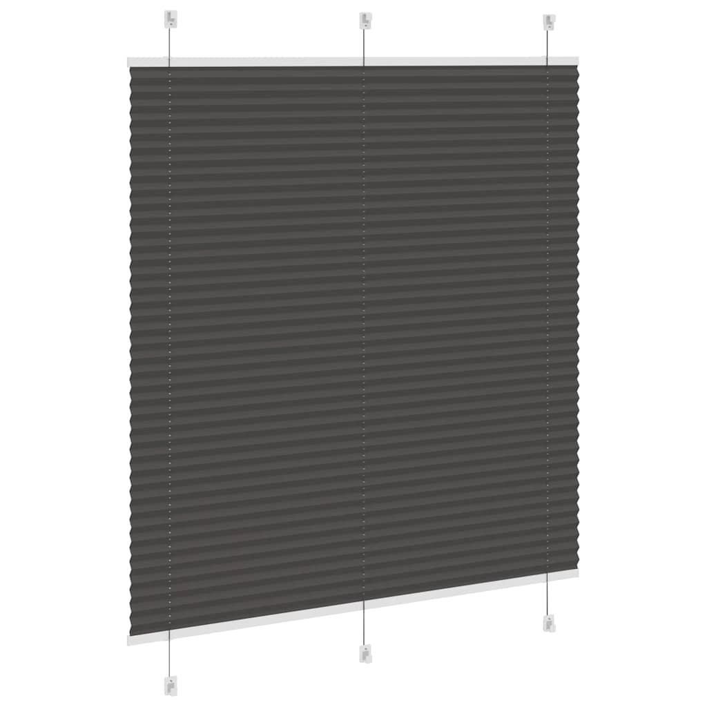 pliszírozott redőny fekete 115x150 cm szövetszélesség 114,4 cm