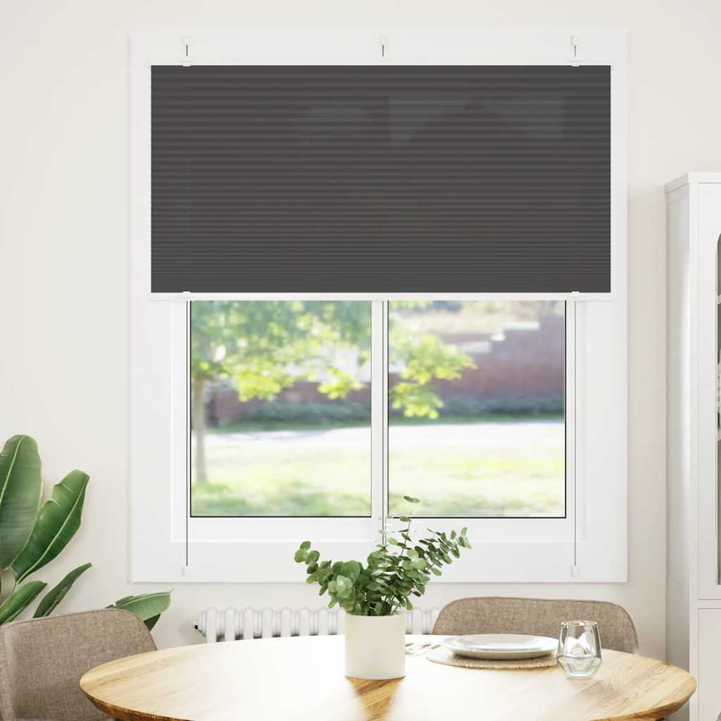 pliszírozott redőny fekete 120x150 cm szövetszélesség 119,4 cm